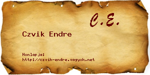 Czvik Endre névjegykártya