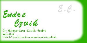 endre czvik business card